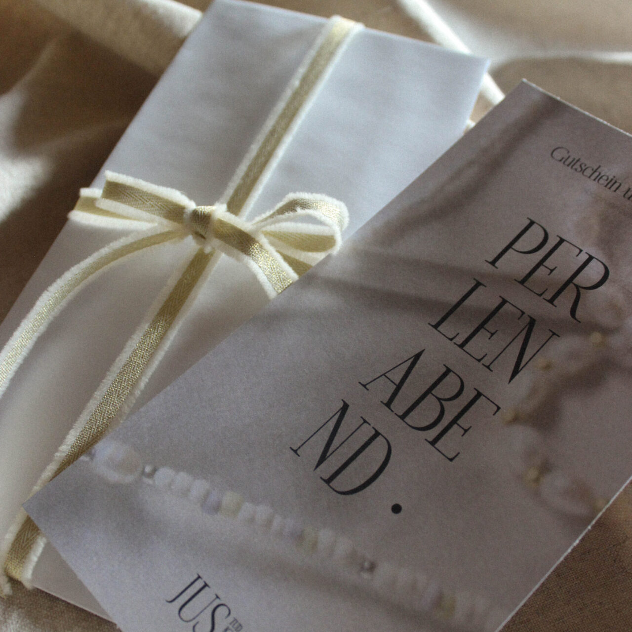 Beispiel Digitaler Gutschein Perlenabend ausgedruckt